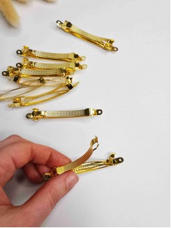 Заколка-автомат 8см. (золото)